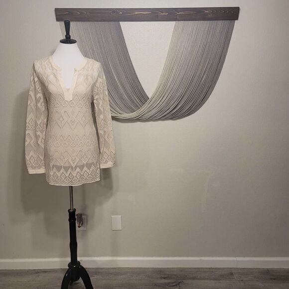 NWT Sigrid Olsen Signature Lace Tunic Sz L - Picture 1 of 5